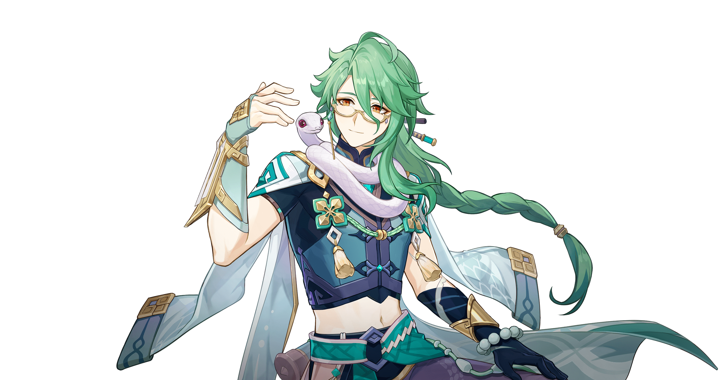 Baizhu Genshin Impact character artwork